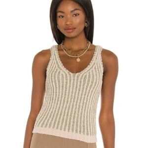 Line & Dot Kimberly Sweater Tank in Taupe Olive NWT Size Small